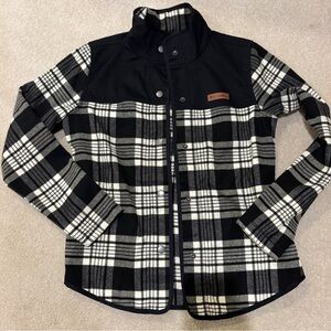 Columbia Plaid Black and White Jacket
